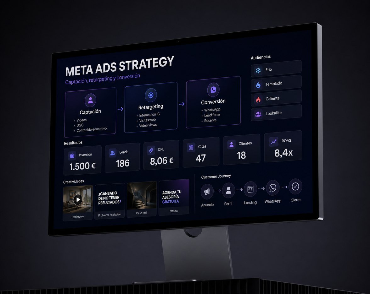 Panel de la campaña de Meta Ads de Tarifa Óptima